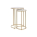 Set of 2 tables Home ESPRIT Kullattu Metalli Marmori 40 x 40 x 64 cm