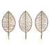 Bengaleiro de parede Home ESPRIT Natural Juta Metal 12 x 4 x 26 cm