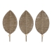 Bengaleiro de parede Home ESPRIT Natural Juta Metal 12 x 4 x 26 cm