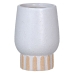Vase Blanc Céramique 12,5 x 12,5 x 18 cm