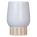 Vaza Balta Keramikinis 12,5 x 12,5 x 18 cm