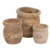 Set de Maceteros Natural Madera de Paulonia 43 x 43 x 44 cm (3 Unidades)