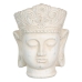 Plantador Creme Terracota Buda Oriental 18,4 x 18,4 x 25,6 cm