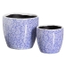 Set de pots de fleurs Bleu Terre cuite 19 x 19 x 17 cm Rond (2 Unités)