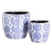 Conjunto de vasos Azul Terracota 19 x 19 x 17 cm Redondo (2 Unidades)