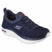 Čevlji za Tek za Odrasle Skechers Engineered Flat Knit W Modra Črna