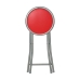 Stool Atmosphera Red Foldable (30 x 30 x 45 cm)