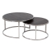 Jeu de 2 tables Marron Argenté 75 x 75 x 41 cm (2 Unités)