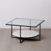 Centre Table White Black Crystal Marble Iron 80 x 80 x 46,5 cm