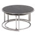 Jeu de 2 tables Marron Argenté 75 x 75 x 41 cm (2 Unités)