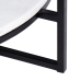 Table Basse Blanc Noir Verre Marbre Fer 80 x 80 x 46,5 cm