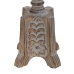 Candle Holder White Natural Iron Mango wood 18 x 18 x 53,3 cm