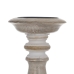 Candelabro Branco Natural Ferro Madeira de mangueira 14 x 14 x 38 cm