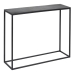 Console Noir Aluminium Verre Fer 98 x 28 x 82 cm (2 Unités)