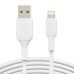 Cablu USB la Lightning Belkin CAA001BT2MWH 2 m Alb