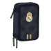 Estuche Escolar Real Madrid C.F. Azul marino 12.5 x 20.5 x 6 cm (41 Piezas)