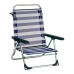 Chaise de Plage Alco Multicouleur Aluminium Multiposition Pliable (79,5 x 59,5 x 56 cm) (Reconditionné C)