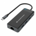 Hub USB-C 7 Portas Conceptronic 110518107101 Preto Cinzento 100 W (1 Unidade)