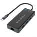 Hub USB-C 7 Porte Conceptronic 110518107101 Nero Grigio 100 W (1 Unità)