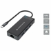 7 Portos USB-C Hub Conceptronic 110518107101 Fekete Szürke 100 W (1 egység)