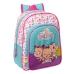 School Bag The Bellies White Turquoise Purple 26 x 34 x 11 cm