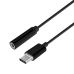 Adaptador USB C para Jack 3.5 mm Aisens A109-0385 Preto