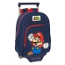 Schoolrugzak met Wielen Super Mario World 28 x 34 x 10 cm