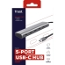 USB elosztó Trust 25136 100 W Ezüst színű (1 egység)
