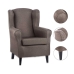 Fauteuil Sade Marron Polyester Bois de pin (65 x 101 x 75 cm)