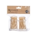 Toothpick holder Brown Transparent Wood Methacrylate 4,5 x 4,5 x 7,5 cm 2 Pieces (12 Units)