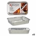 Set van trays Aluminium 31,5 x 20,5 x 5,8 cm 4 Onderdelen (12 Stuks)