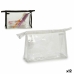 Travel Vanity Case White Black Transparent Plastic 27 x 12,5 x 7 cm (12 Units)