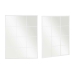 Sienas spogulis Balts Metāls Stikls Logs 90 x 120 x 2 cm