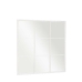 Sienas spogulis Balts Metāls Stikls Logs 90 x 90 x 2 cm