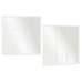 Espelho de parede Branco Metal Cristal Janela 90 x 90 x 2 cm