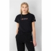 Dames-T-Shirt met Korte Mouwen Champion Crewneck Croptop Zwart