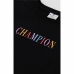 Dames-T-Shirt met Korte Mouwen Champion Crewneck Croptop Zwart