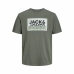 T-Shirt met Korte Mouwen voor kinderen Jack & Jones logan Agave Donkergroen