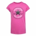 Child's Short Sleeve T-Shirt Converse Timeless Chuck Patch Fuchsia