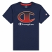 Детски Тениска с къс ръкав Champion Crewneck T-Shirt B Морско син