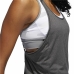 Women's Sleeveless T-shirt Adidas 3 Stripes Tank Dark grey