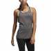 Women's Sleeveless T-shirt Adidas 3 Stripes Tank Dark grey