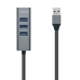 USB rozbočovač Aisens A106-0507 Sivá Aluminium