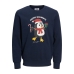 Men’s Sweatshirt without Hood Jack & Jones 23144 Navy Blue