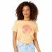 Camisola de Manga Curta Rip Curl Re-Entry Crew  Bege