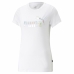 Lühikeste varrukatega T-särk, naiste Puma Ess+ Nova Shine Valge