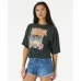 Dames-T-Shirt met Korte Mouwen Rip Curl Barrelled Heritage Zwart