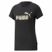 Kortærmet T-shirt til Kvinder Puma Essentials+ Nova Shine Sort