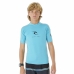 Camisola de Manga Curta Criança Rip Curl Corps L/S Rash Vest  Azul Licra Surf