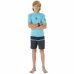 Kinder-T-Shirt met Korte Mouwen Rip Curl Corps L/S Rash Vest  Blauw Lycra Branding